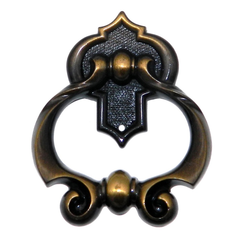 Vintage Amerock Cortina Antique English 3 3/8 Ring Pull Furniture Knob BP239-AE