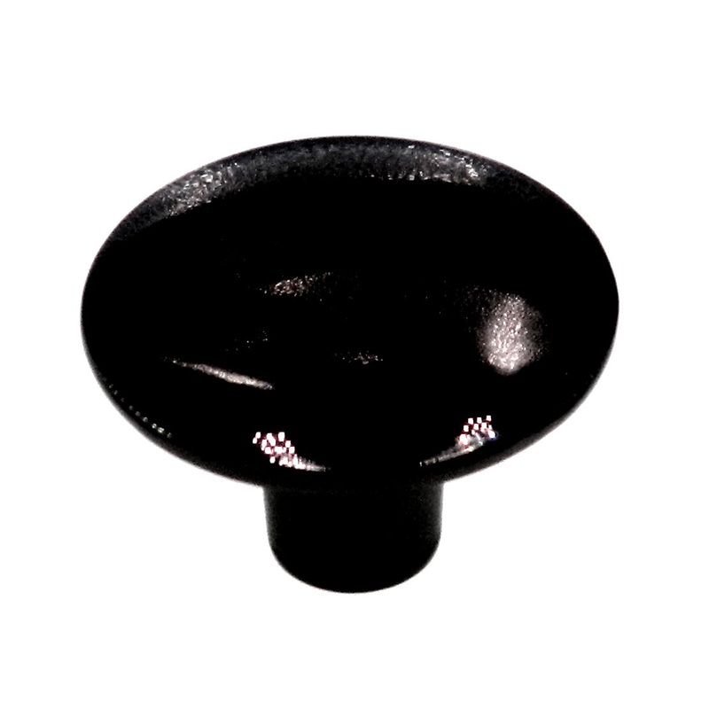 Vintage Amerock Forges Black Chrome 1-3/16 Round Cabinet Knob B312-B-LB