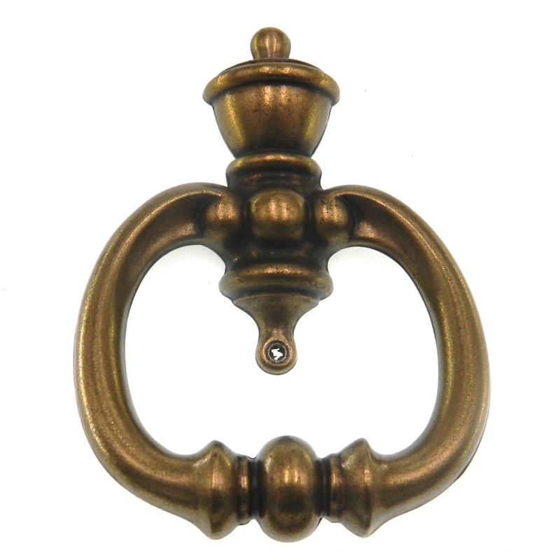 Vintage Amerock Furniture Accents Burnished Brass 3 1/4 Ring Pull Knob BP282-BB