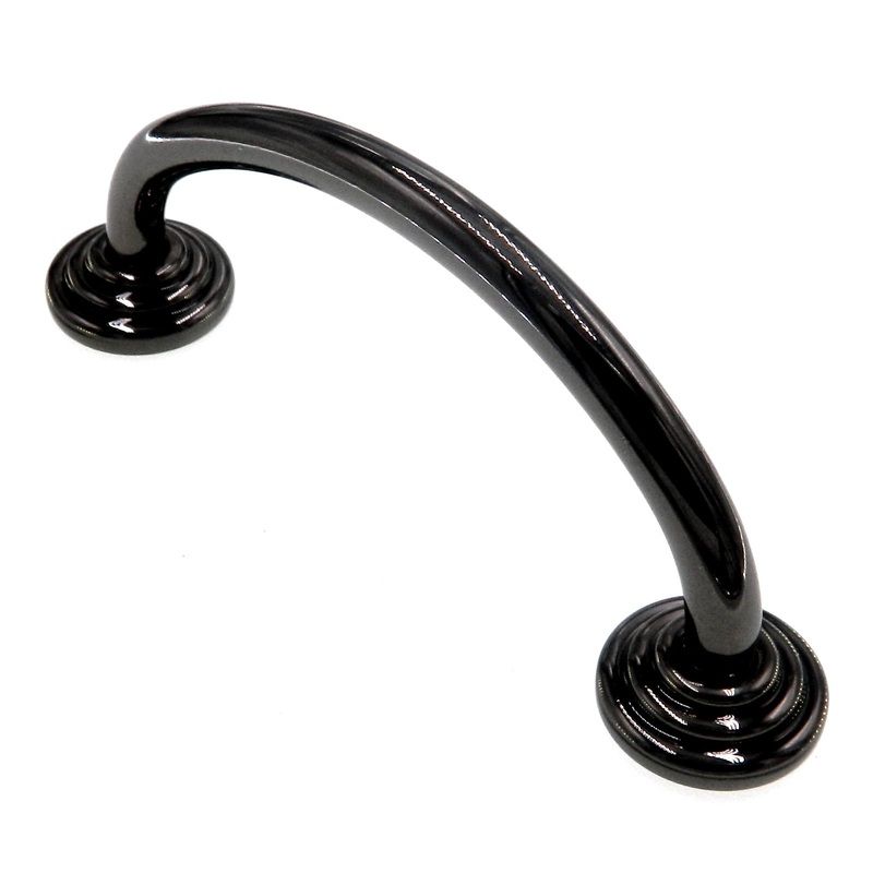 Vintage Amerock Fusital Black Chrome 3 3/4 (96mm)cc Cabinet Handle A37-A-LB
