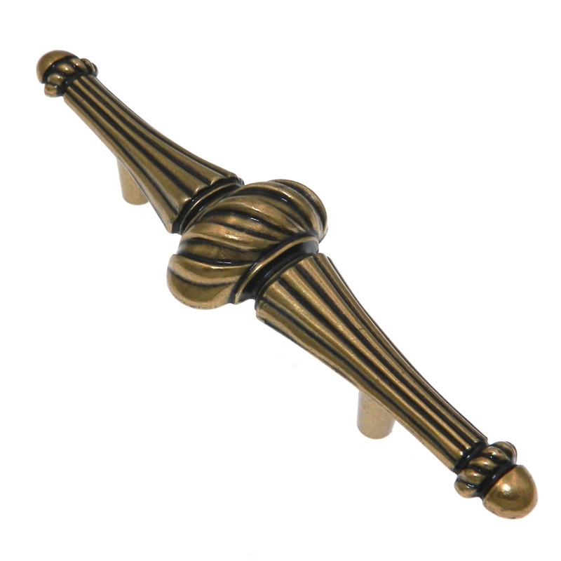 Vintage Amerock LaCroix Burnished Brass 3cc Cabinet Bar Pull Handle BP290-BB
