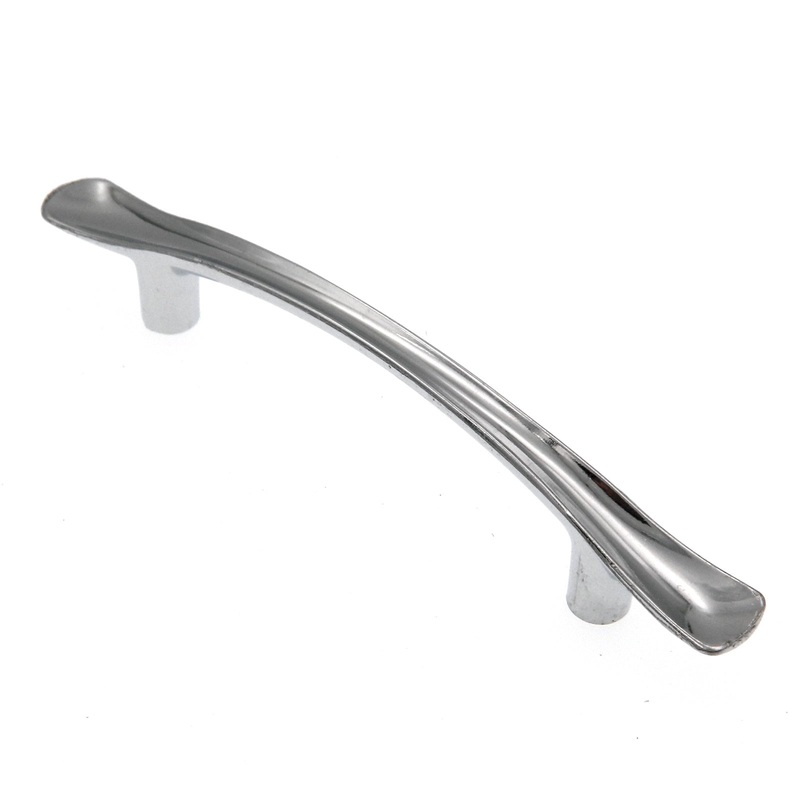 Vintage Amerock Modern Polished ChromIum 3cc Cabinet Arch Pull Handle BP102-26