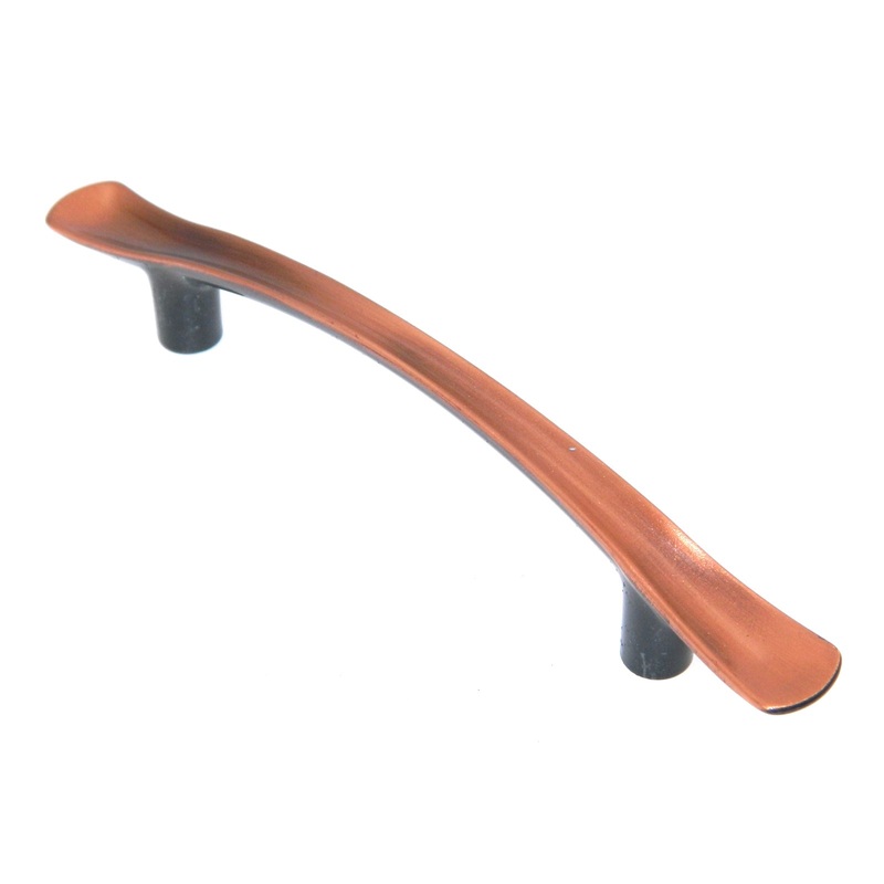 Vintage Amerock Modern Satin Copper 3cc Cabinet Arch Pull Handle BP102-41