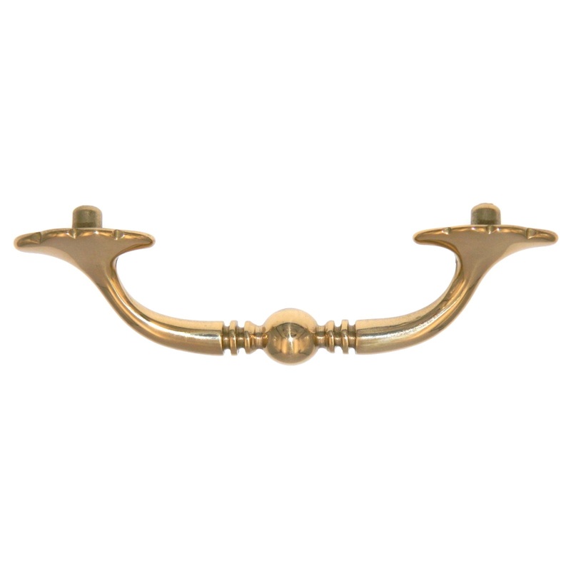 Vintage Amerock Valli & Colombo Brass 3 3/4 (96mm)cc Drawer Drop Pull A119-A-3