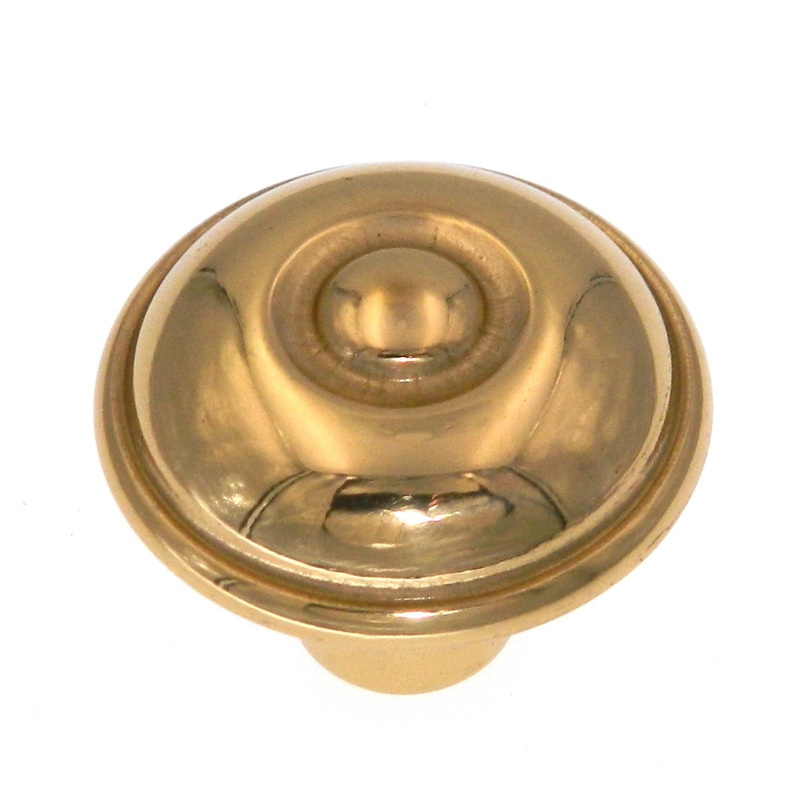 Vintage Amerock Valli & Colombo Solid Brass 1 5/16 Cabinet Knob B119-B-3