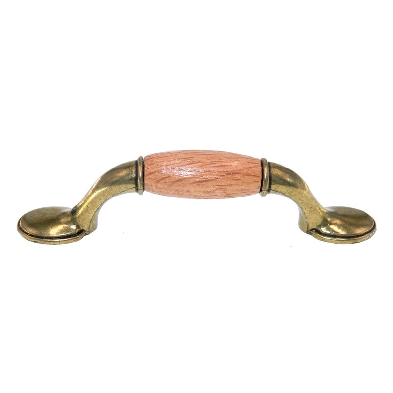Amerock 245OLB Light Brass Oak Wood 3cc Cabinet Arch Pull Allison