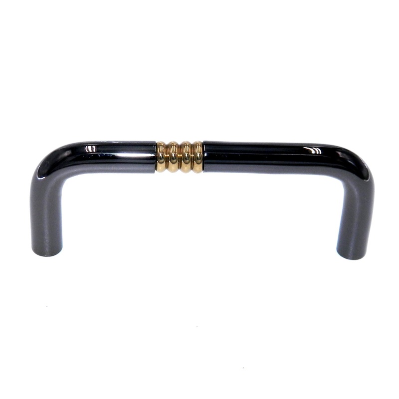 Amerock Advantage Black Nickel and Gold 3cc Cabinet Handle BP1467-BNB
