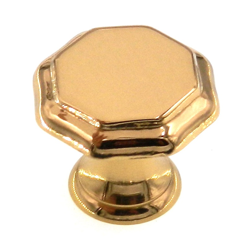 Amerock Advantage Bright Brass 1 Octagon Cabinet Knob Pull BP1446-3