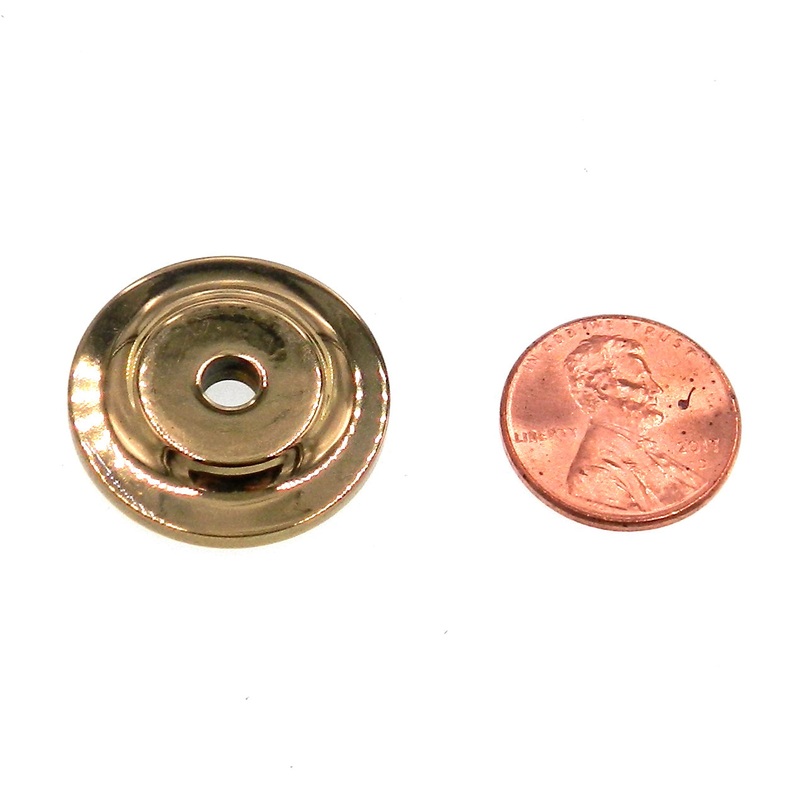 Amerock Advantage Bright Brass 1 Solid Brass Cabinet Knob Backplate BP1432-3