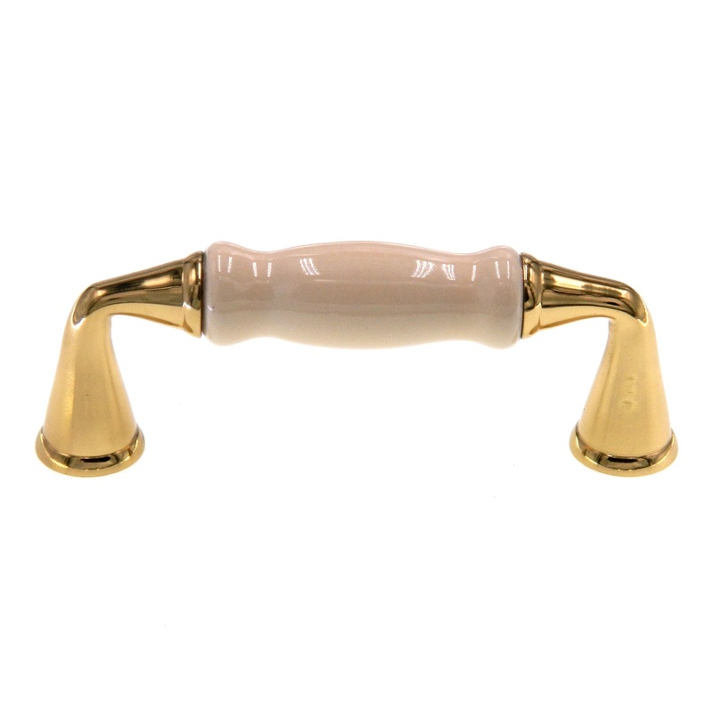 Amerock Advantage Bright Brass and Almond 3cc Cabinet Handle BP1417-3A
