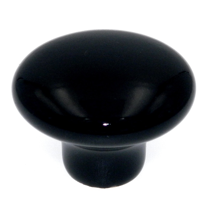 Amerock Allison Black 1 1/2 Mushroom Cabinet Ceramic Knob 217BLK
