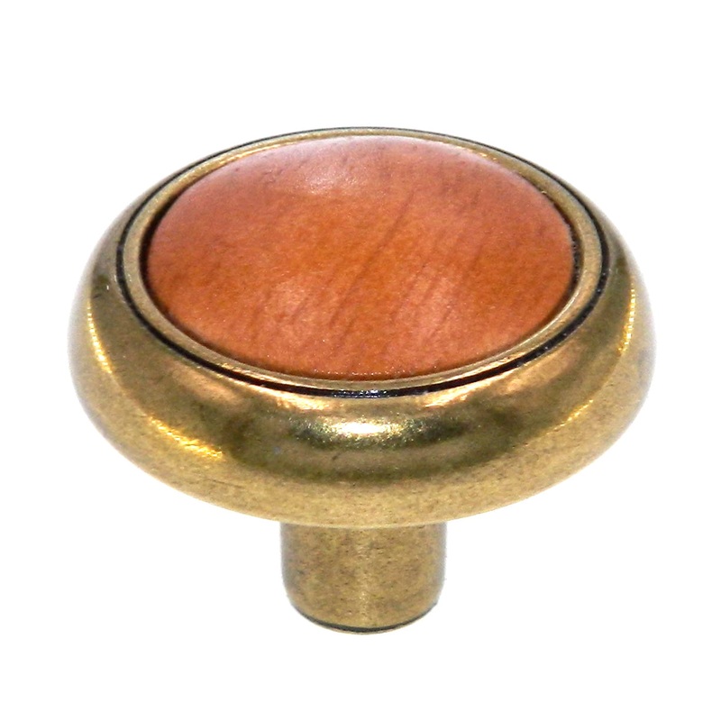 Amerock Allison Burnished Brass Oak 1-1/4 Round Cabinet Knob 244OLB