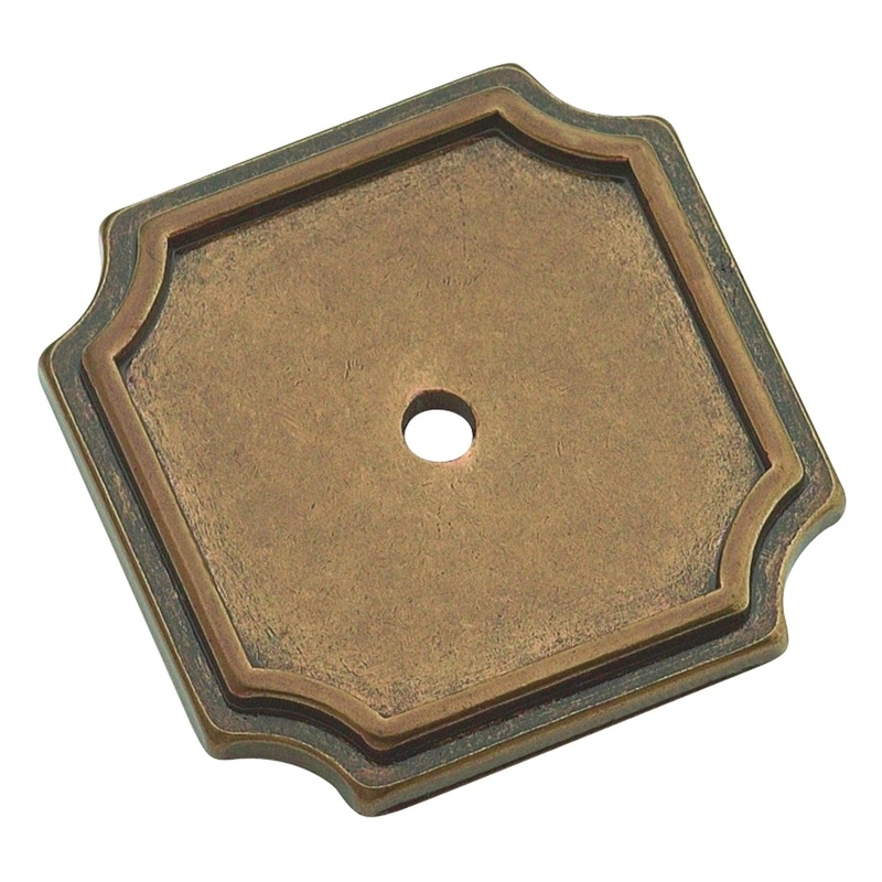 Amerock BP297-BB BD55 Burnished Brass Traditional Classics 1 3/4 Knob Backplate