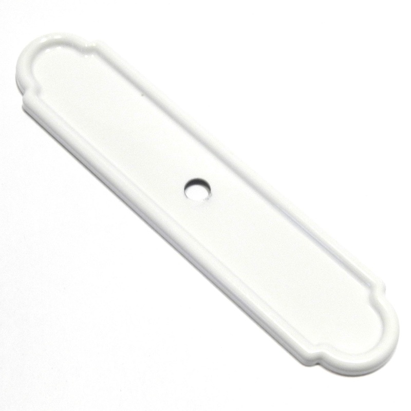 Amerock BP3444-GW Gloss White 3 11/16 Cabinet Knob Backplate Allison Value
