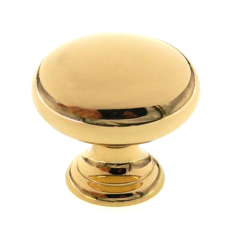 Amerock Brass Classics Bright Brass Solid Brass 1 1/4 Cabinet Knob BP1950-B