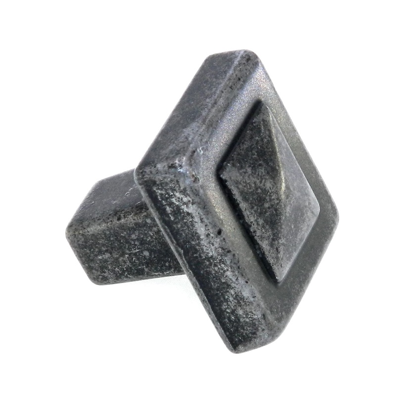 Amerock Forgings Wrought Iron 1-1/8 Square Cabinet Knob Pull BP4429-WI