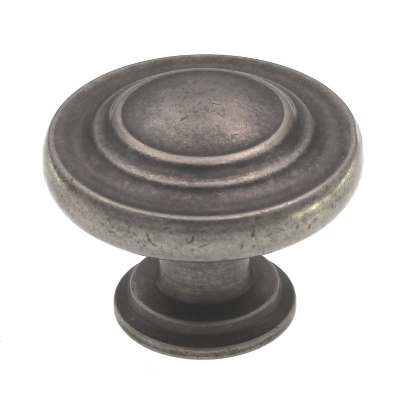 Amerock Inspirations BP1586-WN Weathered Nickel 1 3/8 Ringed Cabinet Knob Pull