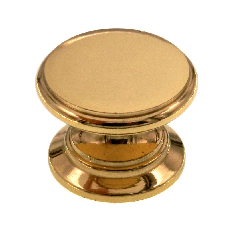 Amerock Metals Bright Brass 1-1/8 Round Cabinet Knob Pull BP5529-3