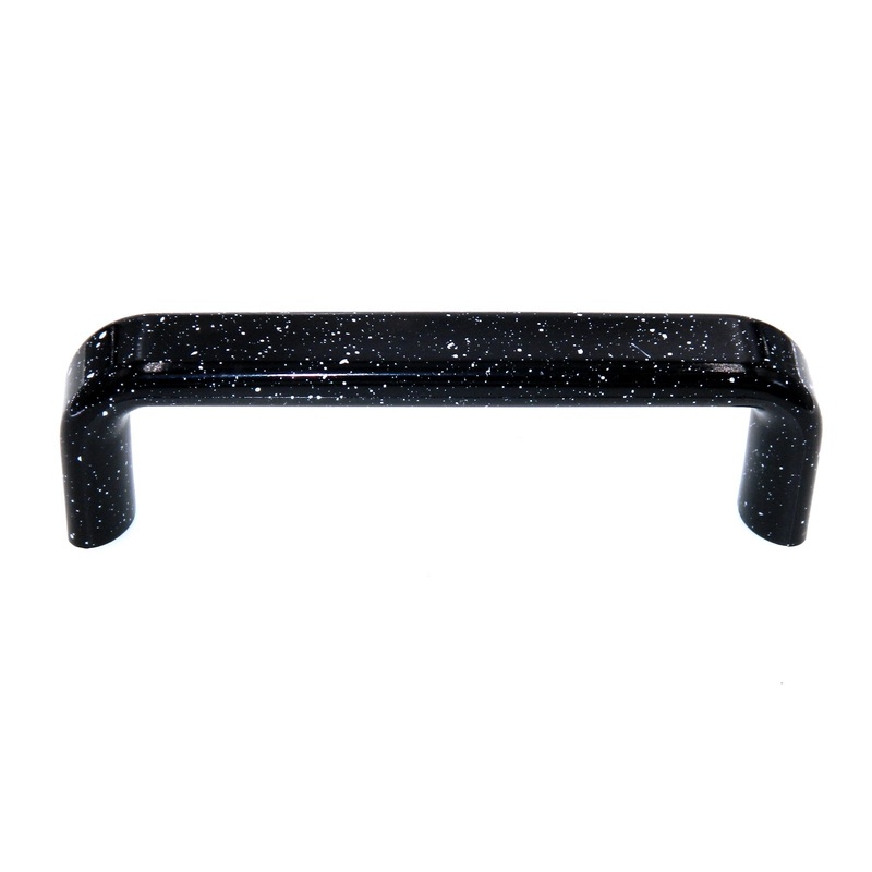 Amerock Plastics Black 3 3/4 (96mm)cc Granite Pattern Cabinet Handle BP5436-SPB