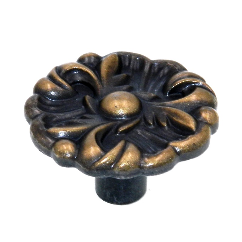 Amerock Provincial Antique English 1-1/4 Floral Cabinet Knob Pull BP3409-AE