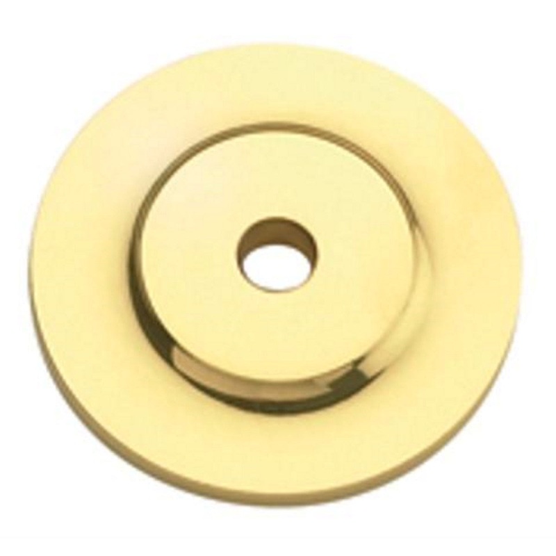 Amerock Solid Brass BP1433-3 Polished Brass 1 1/4 Cabinet Knob Backplate