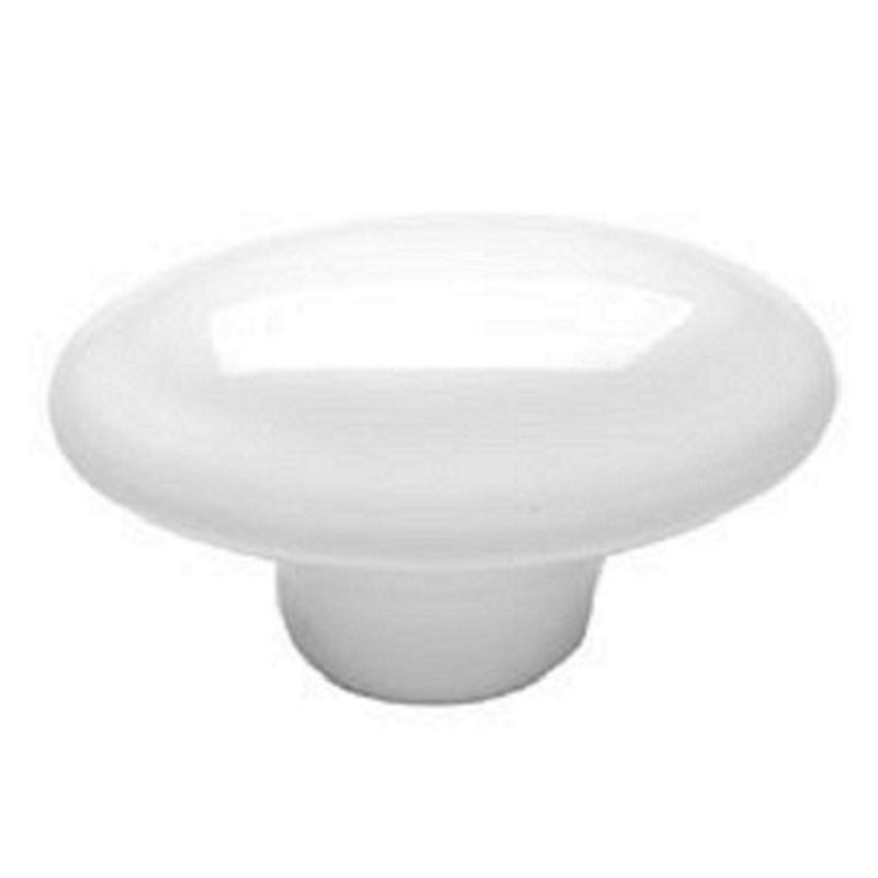 P601-W White Porcelain 1 3/4 Oval Cabinet Knob Pulls Hickory English Cozy