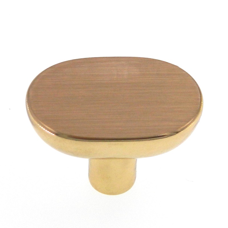 Vintage Amerock Fusital Solid Brass 1-3/8 Oval Cabinet Knob Pull B35-B-3