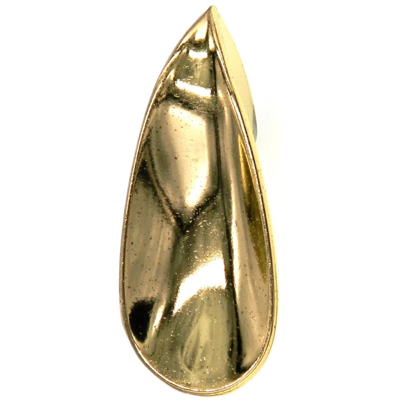 Vintage Amerock Heirloom Polished Brass 2 Drop Petal Cabinet Knob Pull BP103-3