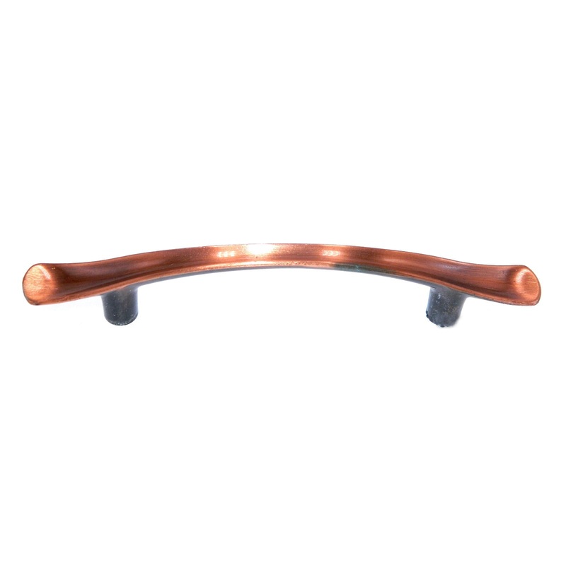 Vintage Amerock Modern Antique Copper 3cc Cabinet Arch Pull Handle BP102-AC