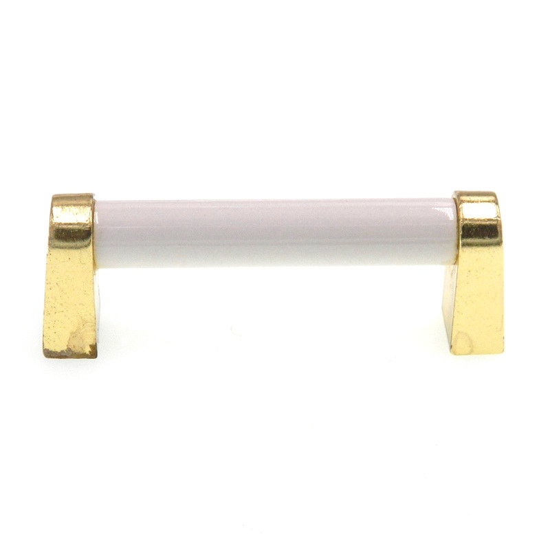 Amerock Allison Value  3-3/8 CTC Polished Brass Bar Cabinet Handle BP76241-W3