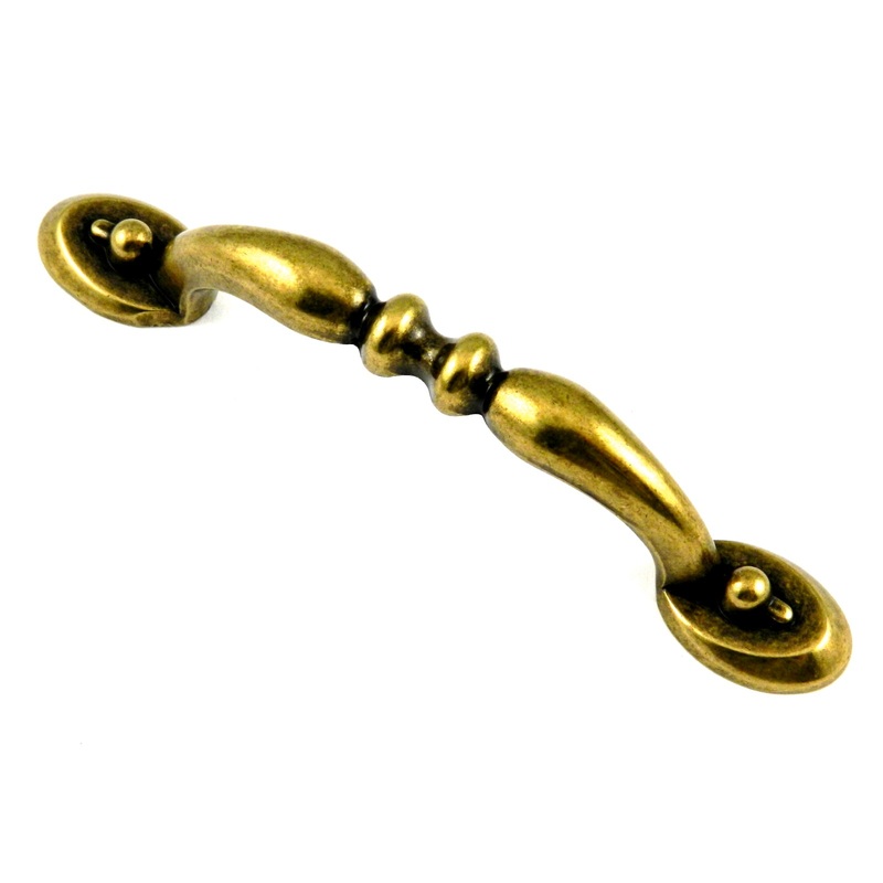 Amerock Brass and Sterling BP1303-O77 Burnished Brass 3cc Cabinet Handle Pull