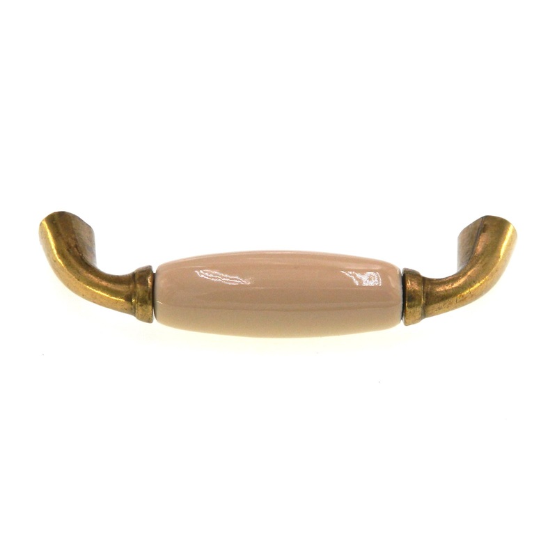 Amerock Ceramics 3-1/2 CTC Burnished Brass Cabinet Arch Pull Handle BP35391-ALB