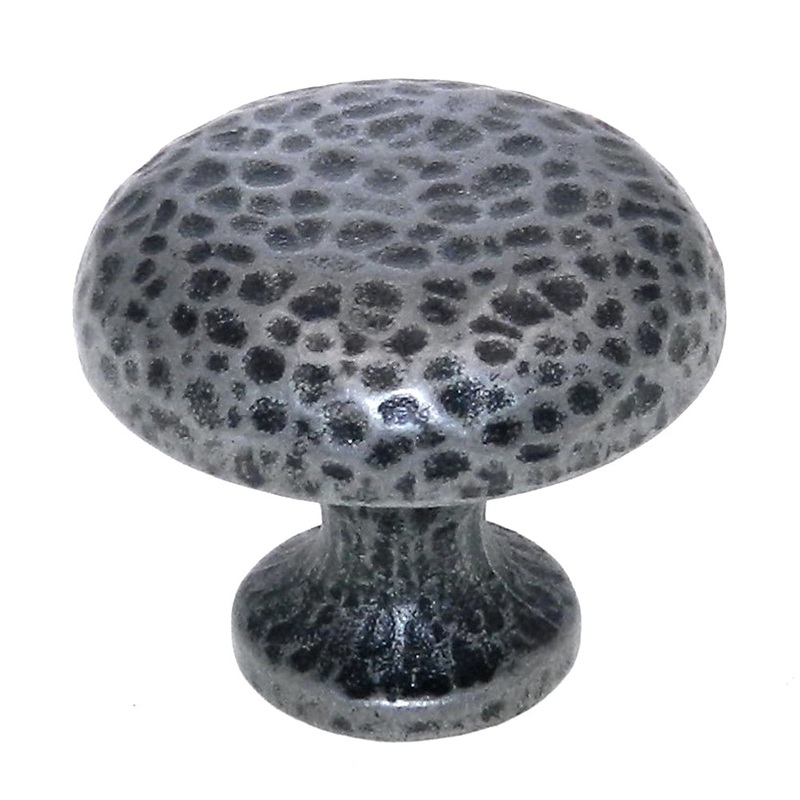 Amerock Eclectic Round Hammered Iron 1-1/4 Cabinet Knob Pull BP19300-RIN