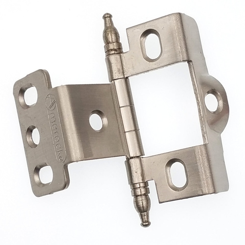 Amerock Satin Nickel Full Inset Hinge 3/4 Full Wrap Minaret Tip PK3175TM-G10