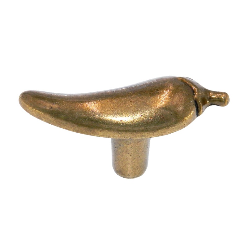 Amerock Veggie’Z Regency Brass 2 3/16 Chili Pepper Cabinet Knob BP9334-R1