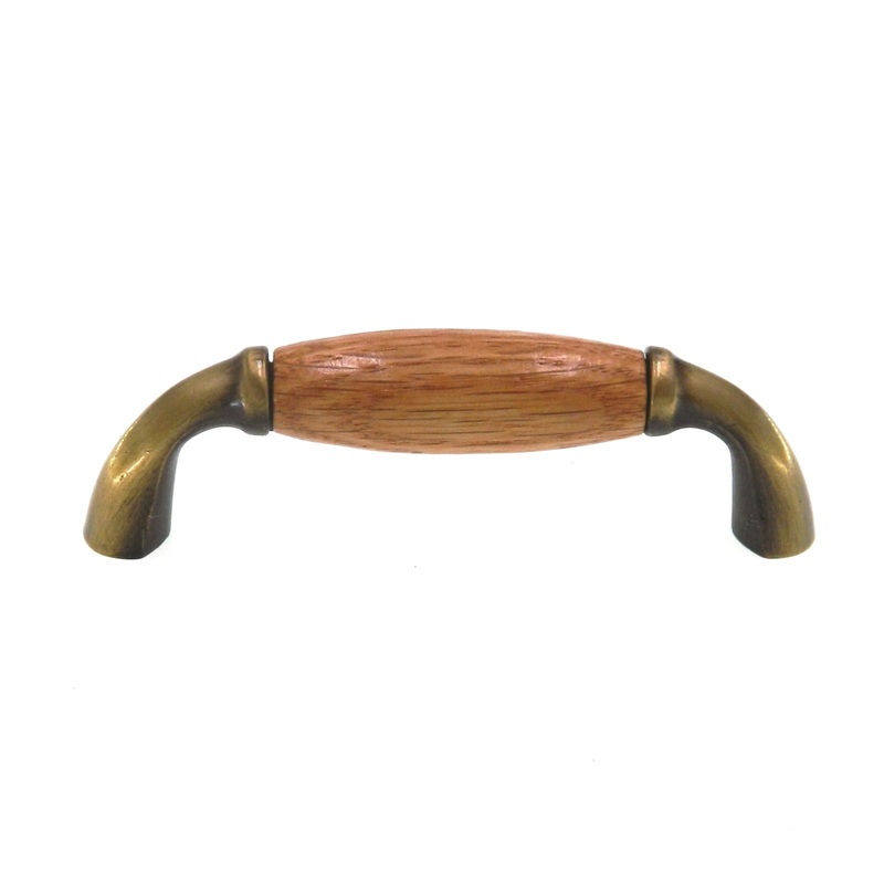 Amerock Wood 3-1/2 CTC Antique Brass Cabinet Arch Pull Handle BP35609-OB
