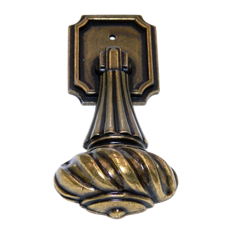 Vintage Amerock LaCroix Burnished Brass 3-3/4 Fixed Pendant Pull BP293-BB