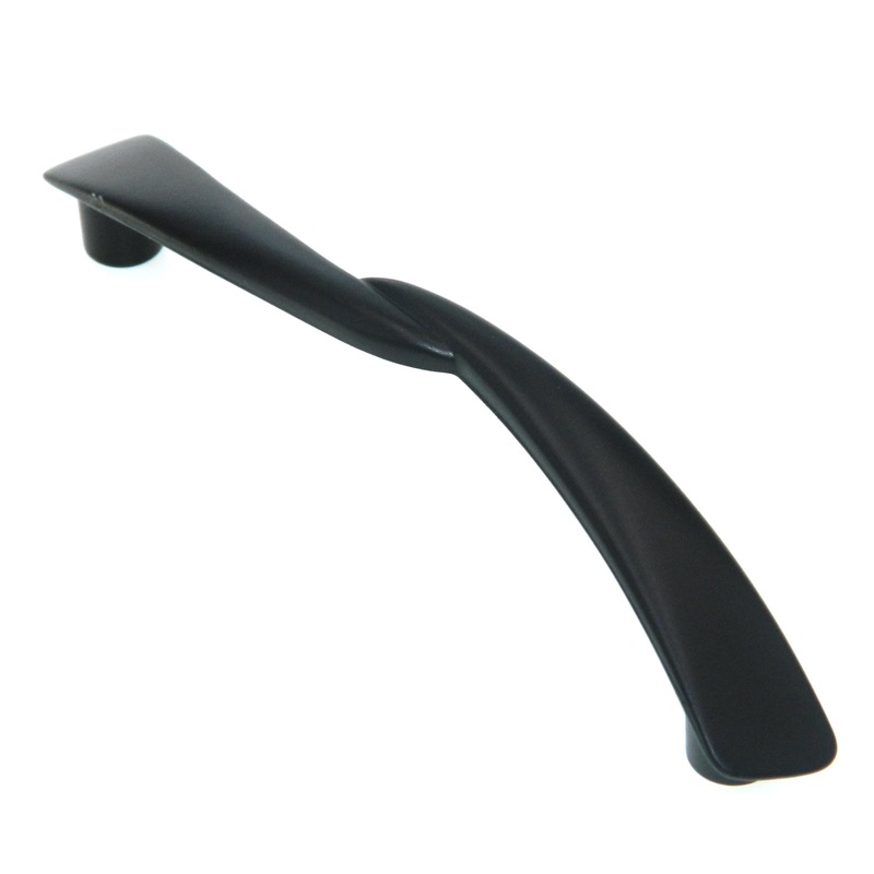 Vintage Amerock Mid-Century Black 3 1/2cc Cabinet Handle Bar Pull BP444-18A