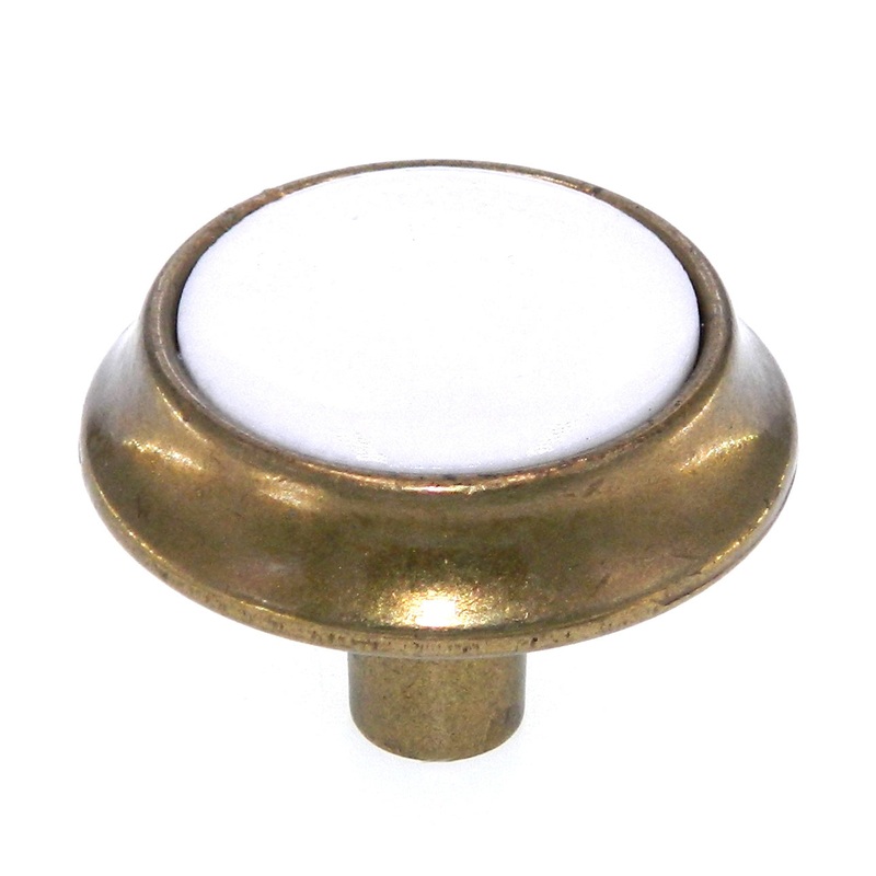 Vintage Amerock Tribute Burnished Brass 1 1/4 Round Cabinet Knob BP651-30