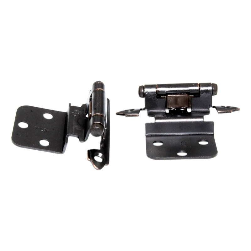 1 Pair Amerock Self-Close Oil-Rubbed Bronze 3/8 Inset Cabinet Hinges BP3428-ORB
