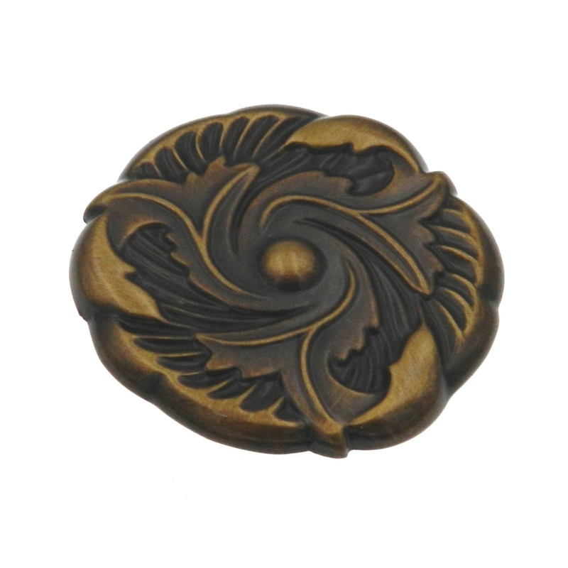 Amerock Allison Antique Brass 1 1/2 Provincial Flower Cabinet Knob Pull 126ABS