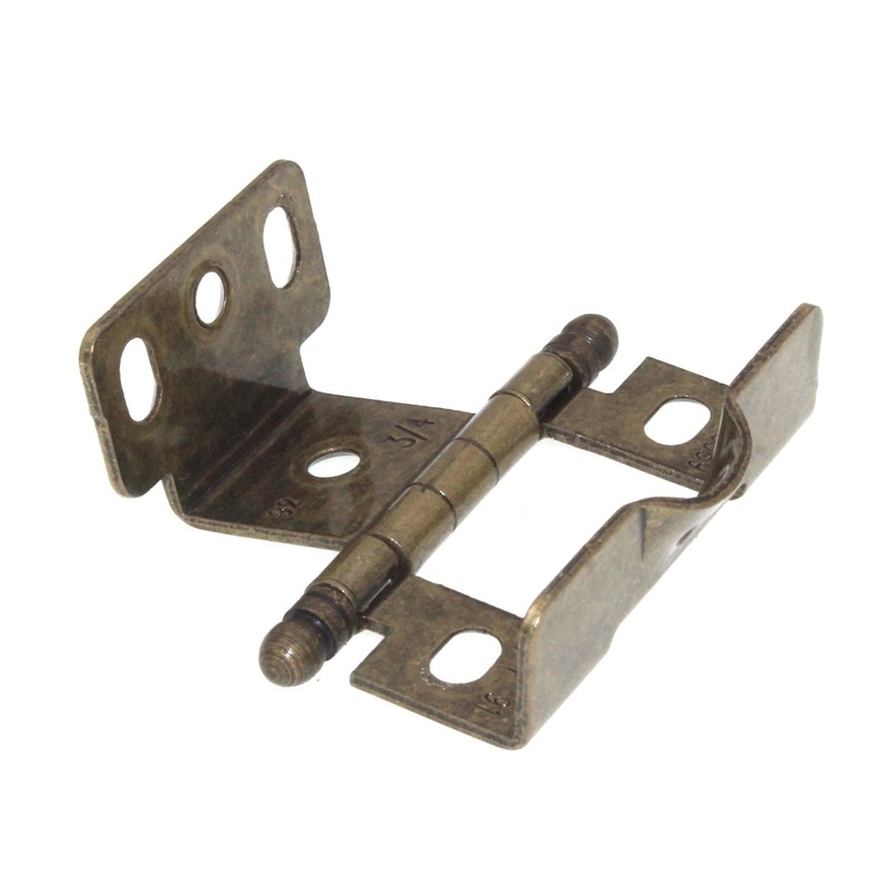Amerock Burnished Brass Full Inset Hinge 3/4 Full Wrap Ball Tip PK3175TB-BB