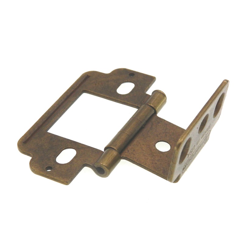 Amerock Burnished Brass Full Inset Partial Wrap Hinge 3/4 Thick Door PK3180T-BB