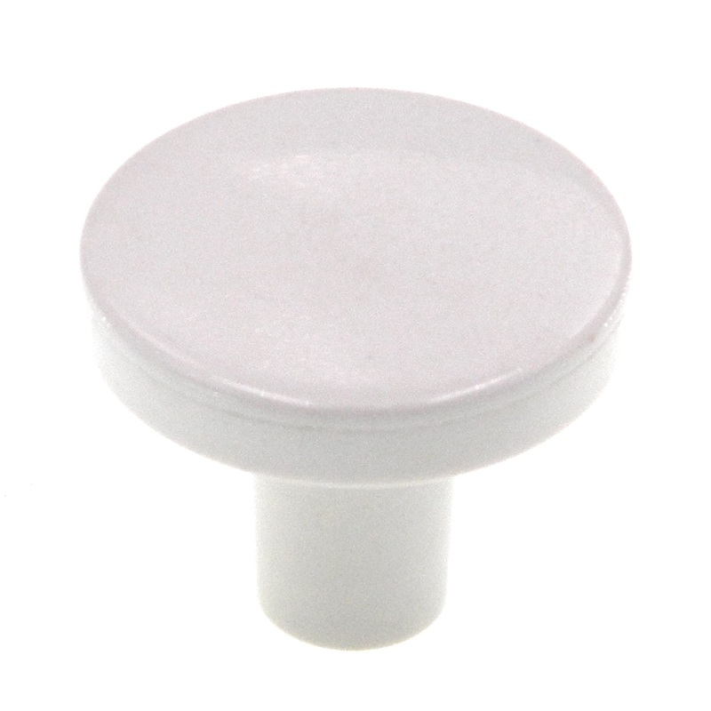Amerock Elan White 1-1/4 Round Plastic Cabinet Knob Pull BP8688-PW