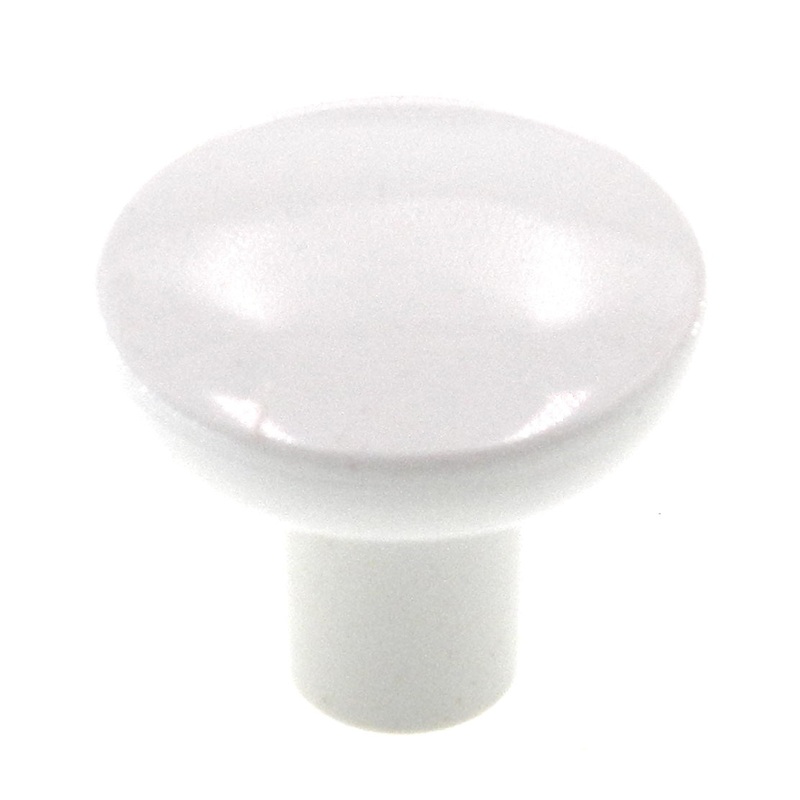 Amerock Elan White 1-1/8 Round Plastic Cabinet Knob Pull BP8683-PW