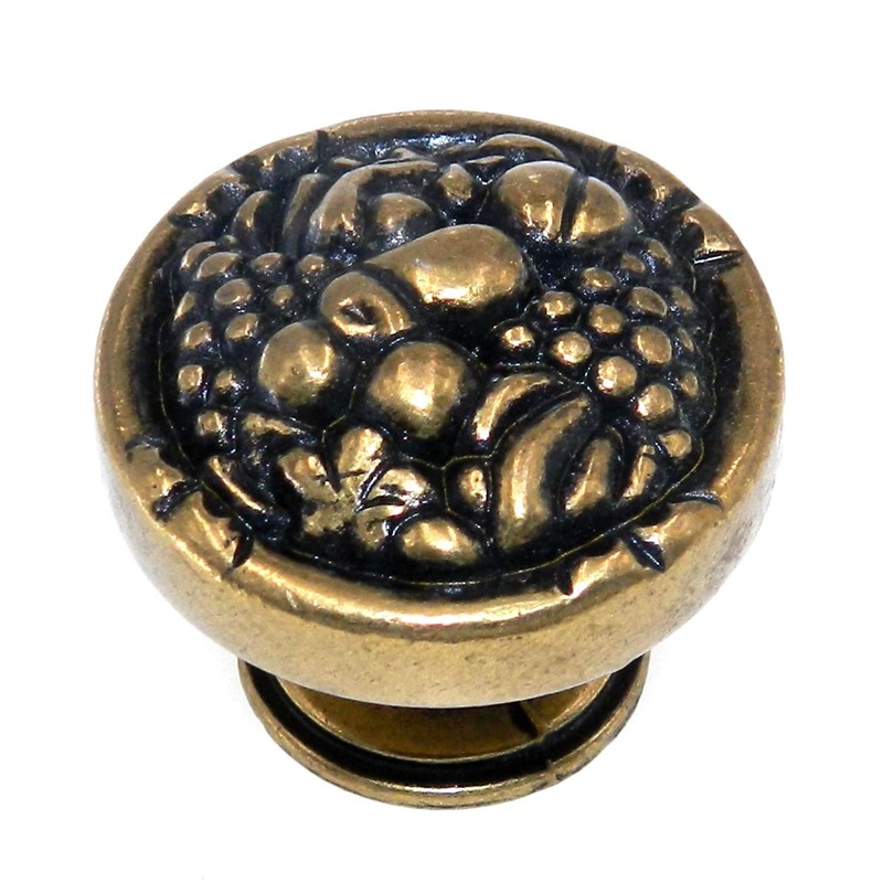 Amerock Natural Elegance Burnished Brass 1-3/16 Fruit Bowl Knob BP1335-O77