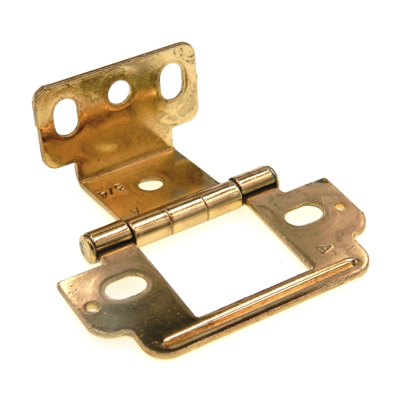 Amerock Polished Brass Full Inset Partial Wrap Hinge 3/4 Thick Door PK3180T-PB