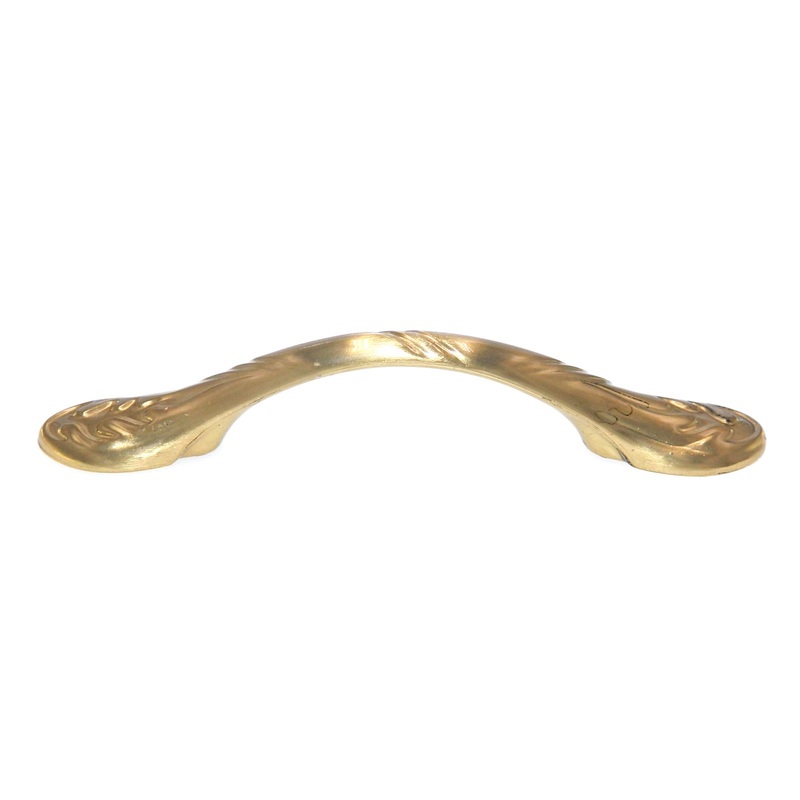 Amerock True Elegance Oak Leaf 3 Ctr. Cabinet Pull Sterling Brass BP1351-O74