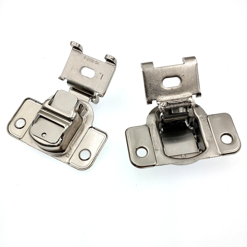 Pair Old Style Amerock 1/2 Overlay Concealed Hinges Nickel 105 deg BP2811J23-14