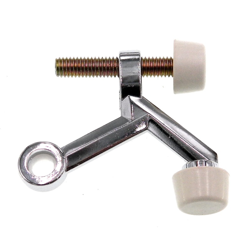 Satin Chrome Heavy Duty Hinge Pin Doorstop with Rubber Tips Belwith PBH3013-26D
